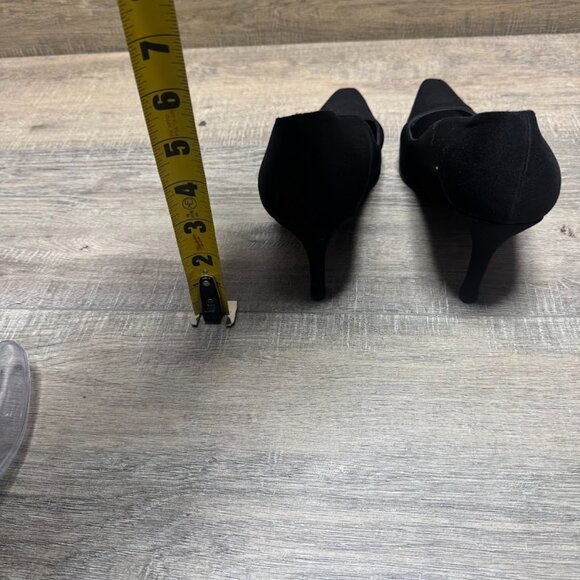 Stuart Weitzman Black  Lady Peau de Soie Satin Pumps Women's Size 9 - Picture 3 of 6